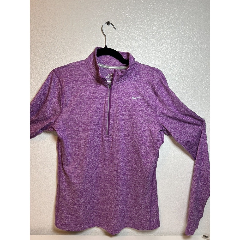 Nike Nike Heathered Purple Dri-FIT Pullover Sz M Nike Running w Thumbholes